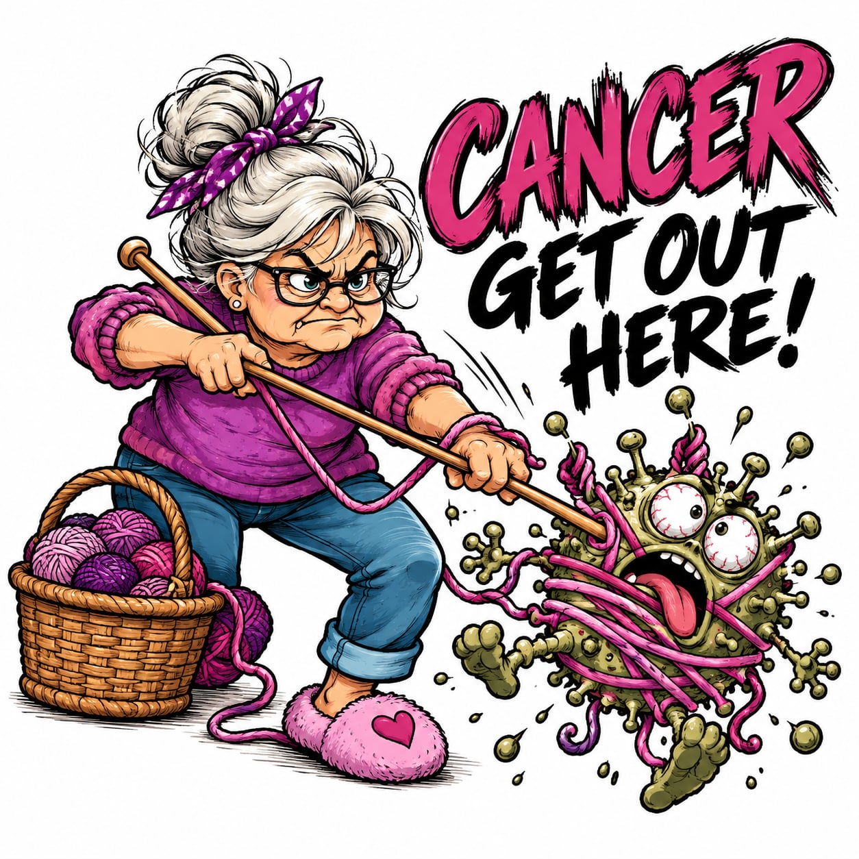 Get Out of Here cancer-fighting graphic
