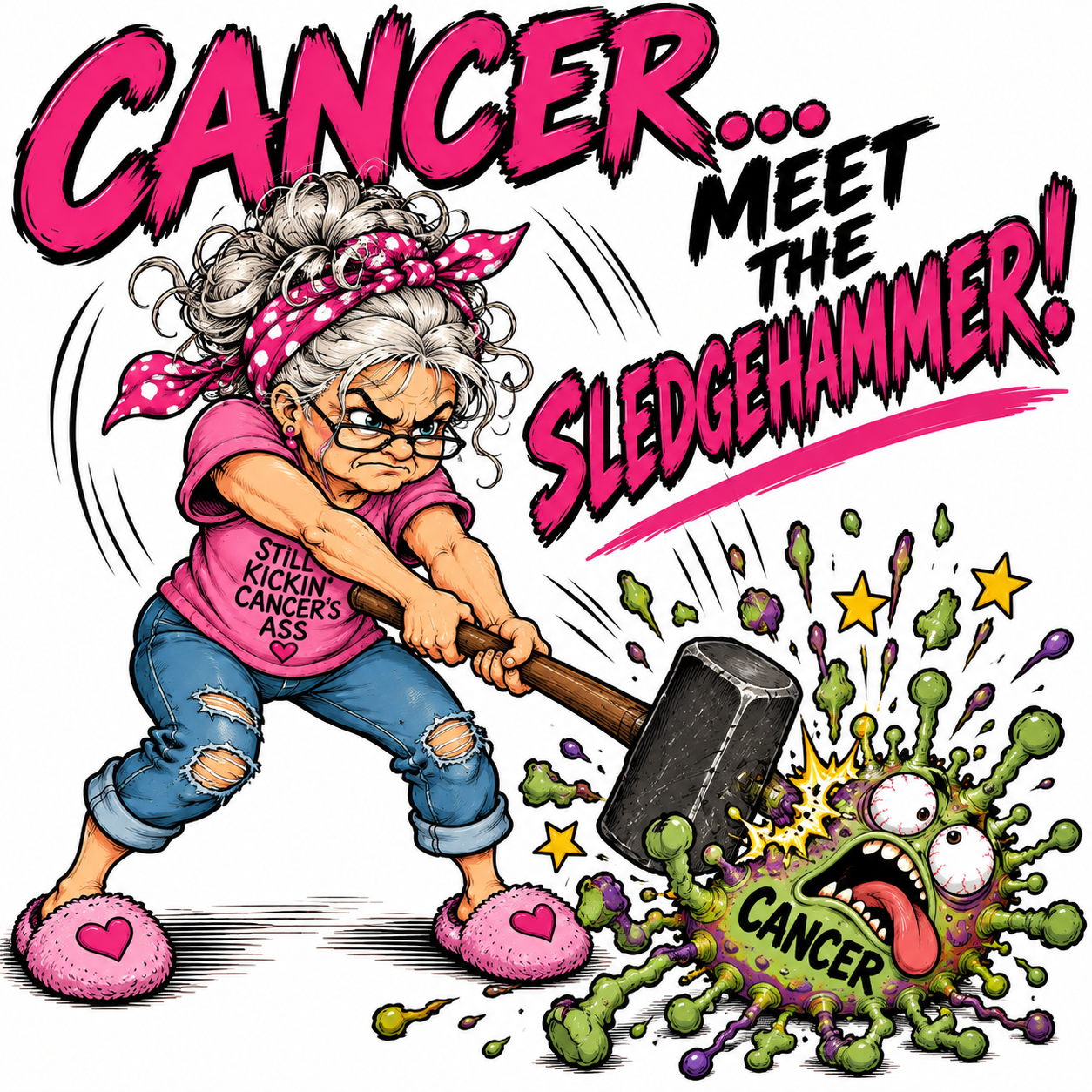 Meet the Sledgehammer cancer-fighting graphic